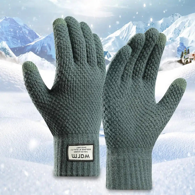 Thermal Winter Gloves For Men Thickened Warm Fleece Lined Anti-Slip Touch Screen Thermal Windproof Cycling Gloves Beargoods