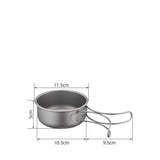 Titanium Outdoor Pot Set Picnic Camping Set Tableware Foldable Lightweight Portable Soup Pot Cooking Pot Set Beargoods