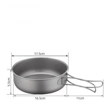 Titanium Outdoor Pot Set Picnic Camping Set Tableware Foldable Lightweight Portable Soup Pot Cooking Pot Set Beargoods