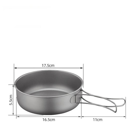 Titanium Outdoor Pot Set Picnic Camping Set Tableware Foldable Lightweight Portable Soup Pot Cooking Pot Set Beargoods