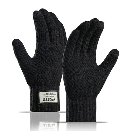 Thermal Winter Gloves For Men Thickened Warm Fleece Lined Anti-Slip Touch Screen Thermal Windproof Cycling Gloves Beargoods