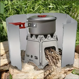 8 Plates / 10 Plates Aluminum Alloy Stove Windscreen, Ultralight Foldable Stove Windshield, Suitable For Outdoor Camping, Picnic Beargoods
