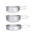 Ultralight Titanium 3 Piece Pan Set - Beargoods