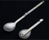 Pure Titanium Cutlery Spoon Fork Folding Outdoor Camping Home Portable Picnic Equipment Backpacking Travel Hiking Tableware Beargoods