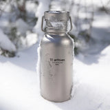 Tiartisan Pure Titanium Ultralight Sports Canteen with Storage Pouch Outdoor Camping Leak-Proof Portable Cycling Water Bottle Beargoods