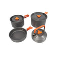  Camping Cookware Set Aluminum Lightweight Portable Outdoor Cooking Kit with Pot Pan Kettle for 2-3 People Travel Supplies Beargoods