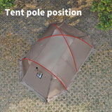 Fireproof 2 Person Winter Tent Hot Tent Waterproof Tunnel Dome Tent with Stove Jack and Snow Skirt for Camping Hiking 4 Season Beargoods