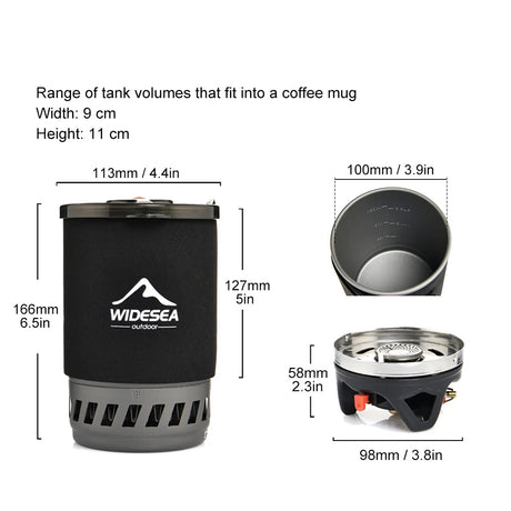 Camping Cooking System with Heat Exchanger