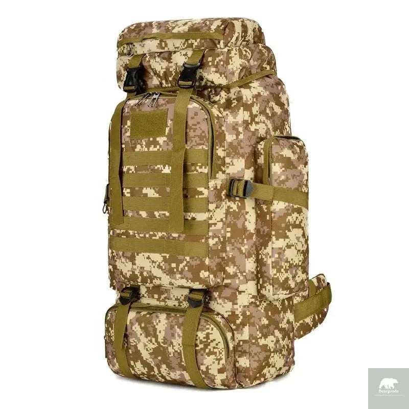 80L/100L  Mountaineering Bag Climb Bag Tactical Backpacks Large Backpack Outdoors Hiking Camping Travel Bags Beargoods