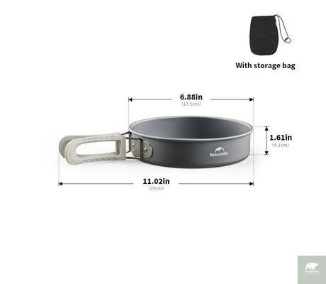 Camping Cookware Kit Frying Pan Portable Kettle Foldable Beargoods