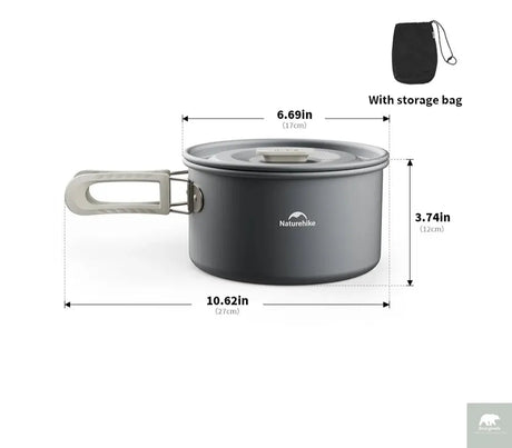 Camping Cookware Kit Frying Pan Portable Kettle Foldable Beargoods