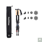 Naturehike Trekking Poles 2pcs Carbon Fiber Collapsible Telescopic Sticks Lightweight Walking Hiking Stick Climbing Stick Beargoods
