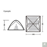 Naturehike One-touch Tent 3-4 Person Travel Family Sun Shelter Portable Automatic Fishing Tent Outdoor Picnic Camping Tent Beargoods