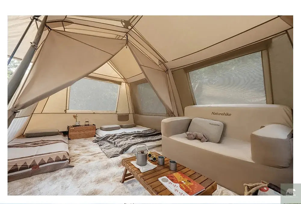 Naturehike 2026 Village 13 Lite Camping Tent 3 4 Person Automatic Tent Outdoor Park Family One Touch Tent Glamping Cabin Tents Beargoods