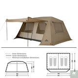 Naturehike 2026 Village 13 Lite Camping Tent 3 4 Person Automatic Tent Outdoor Park Family One Touch Tent Glamping Cabin Tents Beargoods