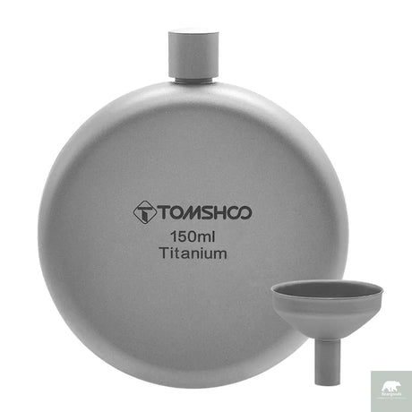 150ml/180ml Titanium Flask with Funnel Camping Hiking Backpacking Travel Picnic Beargoods