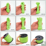 5M/10M/20M/50M Reflective Tent Rope Guylines Nylon Tent Line Cord Rescue Umbrella Paracord Rope Camping Hiking Tent Accessories Beargoods