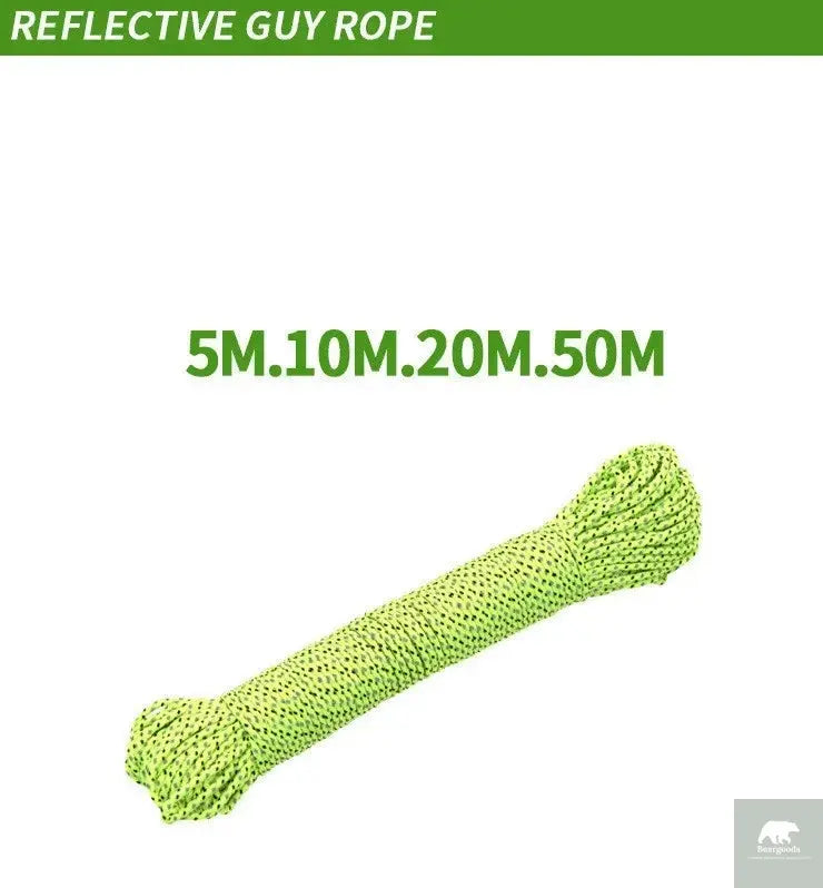 5M/10M/20M/50M Reflective Tent Rope Guylines Nylon Tent Line Cord Rescue Umbrella Paracord Rope Camping Hiking Tent Accessories Beargoods