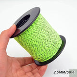 5M/10M/20M/50M Reflective Tent Rope Guylines Nylon Tent Line Cord Rescue Umbrella Paracord Rope Camping Hiking Tent Accessories Beargoods