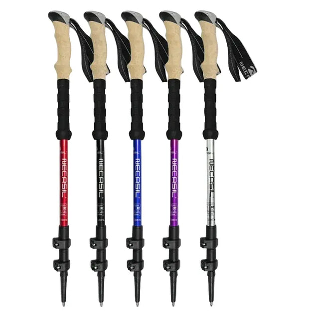 2PCS Trekking Poles Walking Sticks Alpenstock Telescopic Ultralight Premium Adjustable with Quick Lock Hiking Cane Beargoods