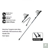 5-Section Carbon Fibre/Aluminium Alloy Folding Stick Beargoods