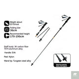 5-Section Carbon Fibre/Aluminium Alloy Folding Stick Beargoods