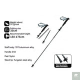 5-Section Carbon Fibre/Aluminium Alloy Folding Stick Beargoods