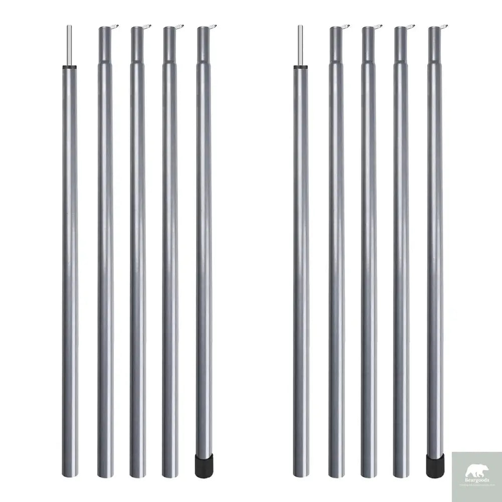 2m Telescopic Tent Poles Set of 2 Lightweight Adjustable Trekking Camping Collapsible Poles for Walking Canopy Hiking Beargoods
