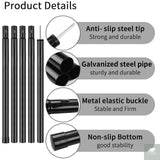 2m Telescopic Tent Poles Set of 2 Lightweight Adjustable Trekking Camping Collapsible Poles for Walking Canopy Hiking Beargoods