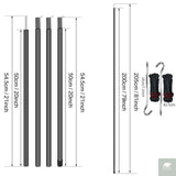 2m Telescopic Tent Poles Set of 2 Lightweight Adjustable Trekking Camping Collapsible Poles for Walking Canopy Hiking Beargoods