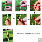 Camping Rope Reflective Outdoor Guy Lines with Aluminum Guyline Adjuster Tensioners Tent Tie Downs for Hiking Backpacking Tarp Beargoods