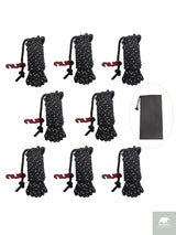 Camping Rope Reflective Outdoor Guy Lines with Aluminum Guyline Adjuster Tensioners Tent Tie Downs for Hiking Backpacking Tarp Beargoods