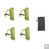 Camping Rope Reflective Outdoor Guy Lines with Aluminum Guyline Adjuster Tensioners Tent Tie Downs for Hiking Backpacking Tarp Beargoods