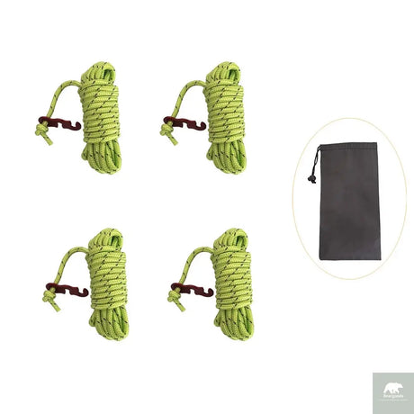 Camping Rope Reflective Outdoor Guy Lines with Aluminum Guyline Adjuster Tensioners Tent Tie Downs for Hiking Backpacking Tarp Beargoods