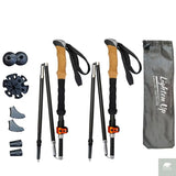 2Pcs Carbon Fibre/Aluminium Alloy Trekking Poles Beargoods