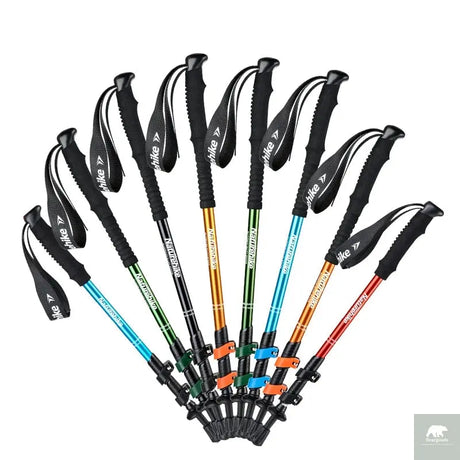 Naturehike 3 Node Adjustable Trekking Pole Ultralight Aluminum Alloy Telescopic Walking Hiking Climbing Sticks Adult Child Beargoods