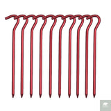 Aluminium Alloy Tent Pegs With Hooks 10pcs Beargoods