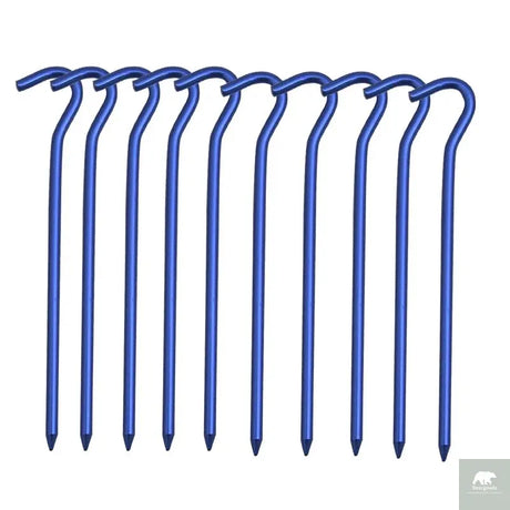 Aluminium Alloy Tent Pegs With Hooks 10pcs Beargoods