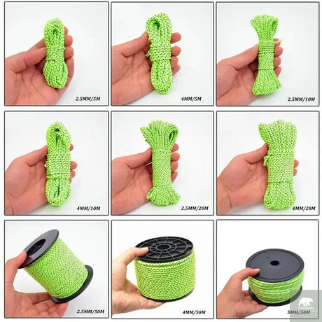 5M/10M/20M/50M Reflective Nylon Tent Rope Beargoods