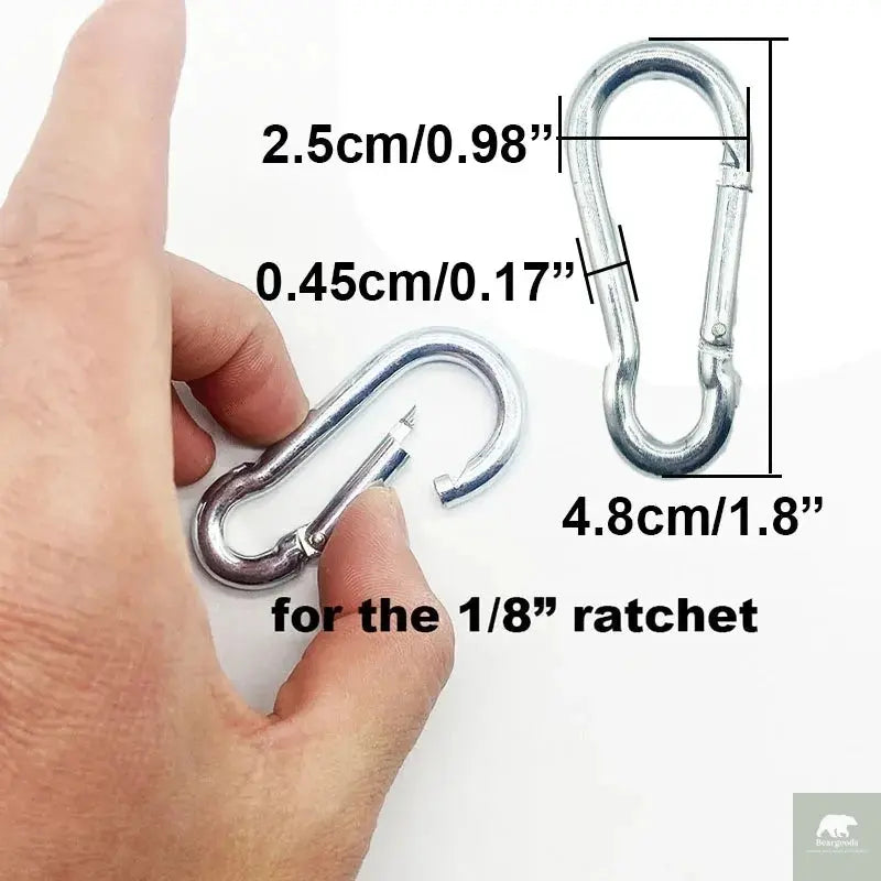 4mm Camping Tent Tie Down Rope Tightener Fastening Pulley Ratchet Hangers Awning Rope Hook Canopy Buckle Rope Tightening Tool Beargoods