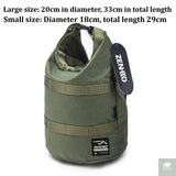 500D Nylon Round Bottom Roll Top Storage Bag Outdoor Camping Cookware Pot Carrier Picnic Lunch Box Organizer Hiking Gear Pouch Beargoods