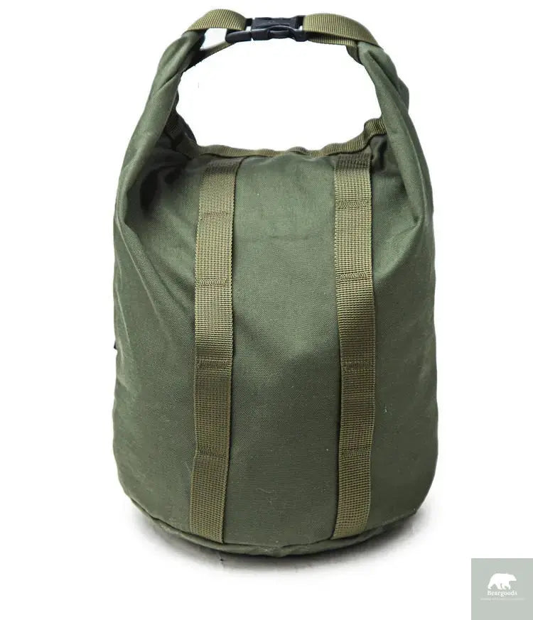 500D Nylon Round Bottom Roll Top Storage Bag Outdoor Camping Cookware Pot Carrier Picnic Lunch Box Organizer Hiking Gear Pouch Beargoods