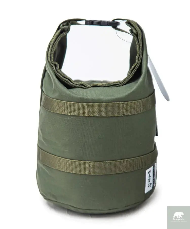500D Nylon Round Bottom Roll Top Storage Bag Outdoor Camping Cookware Pot Carrier Picnic Lunch Box Organizer Hiking Gear Pouch Beargoods