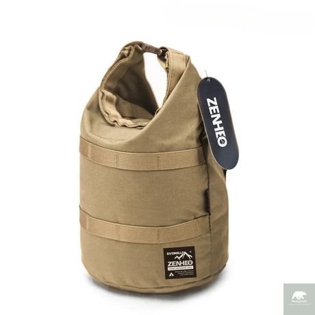 500D Nylon Round Bottom Roll Top Storage Bag Outdoor Camping Cookware Pot Carrier Picnic Lunch Box Organizer Hiking Gear Pouch Beargoods