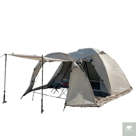 Fireproof 2 Person Winter Tent Hot Tent Waterproof Tunnel Dome Tent with Stove Jack and Snow Skirt for Camping Hiking 4 Season Beargoods
