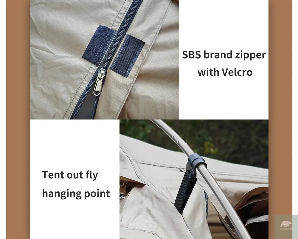 Fireproof 2 Person Winter Tent Hot Tent Waterproof Tunnel Dome Tent with Stove Jack and Snow Skirt for Camping Hiking 4 Season Beargoods