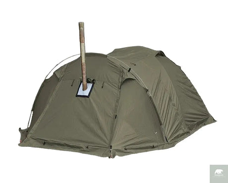 Fireproof 2 Person Winter Tent Hot Tent Waterproof Tunnel Dome Tent with Stove Jack and Snow Skirt for Camping Hiking 4 Season Beargoods