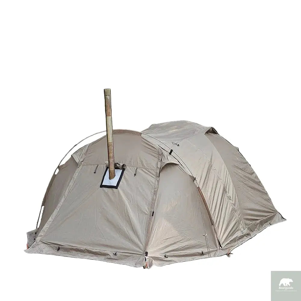 Fireproof 2 Person Winter Tent Hot Tent Waterproof Tunnel Dome Tent with Stove Jack and Snow Skirt for Camping Hiking 4 Season Beargoods
