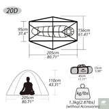 Naturehike Cycling Tent 1 Person Ultralight Backpacking Tent Double Layer Fishing Beach Tent Outdoor Travel Hiking Camping Tent Beargoods