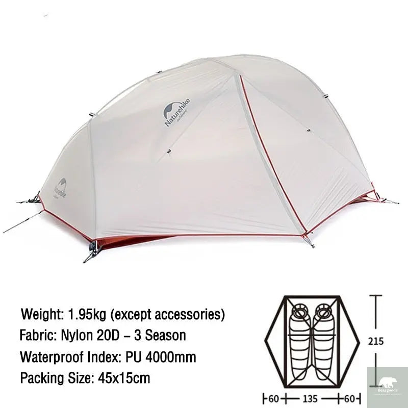 2 Person Ultralight Waterproof Camping Tent - Beargoods